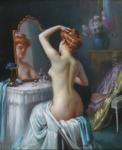 Jeune Femme Devant Son Miroir by Delphin Enjolras