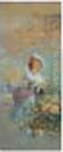 Jeune Fille Cueillant Les Fleurs Jeune Fille Cueillant Les Fleurs