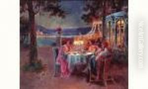 Conversation Le Soir Au Bord Du Lac. by Delphin Enjolras