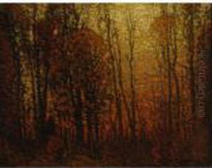 Twilight-autumnal Landscape by John Joseph Enneking