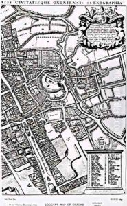 Loggans map of Oxford Western Sheet by David Loggan