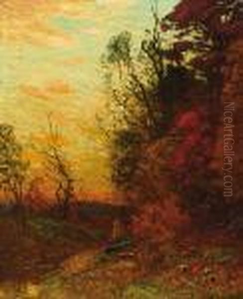 ''autumn Scene At Sunset'' - view 1