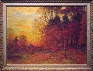New England Autumn Landscape by John Joseph Enneking