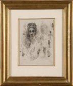 Etudes De Personnages, De Visages Et De Chevaux by James Ensor