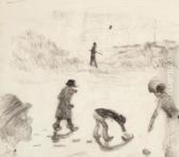 Figures On A Beach - view 1