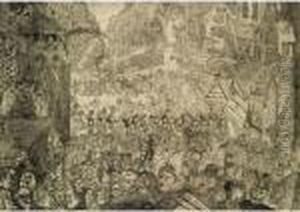 L'entree Du Christ A Bruxelles by James Ensor