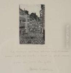 'la Musique Rue De Flandre Aostende' by James Ensor