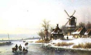 Winter Landscape with a Windmill