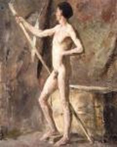 Modele: Homme Au Baton by James Ensor