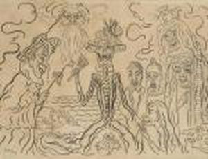 La Mort Coquette by James Ensor