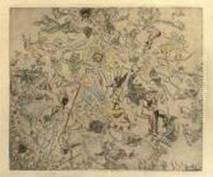 Diables Rossant Anges Et Archanges by James Ensor