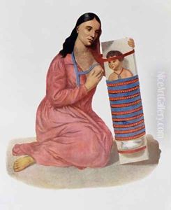 Chippeway Mother and Child 1826 by James Otto Lewis