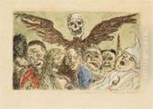 Les Peches Capitaux Domines Par La Mort by James Ensor