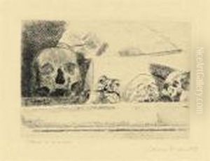 Cranes Et Masques by James Ensor