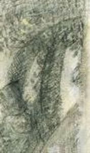 Homme Au Chapeau Buse - Au Dos: Deux Etudes De Paysages by James Ensor