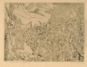Multiplication Des Poissons (1891) by James Ensor
