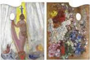 Une Palette Chargee De Couleurs by James Ensor