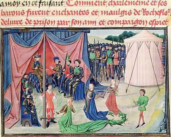 Charlemagne and his barons being enchanted - view 1
