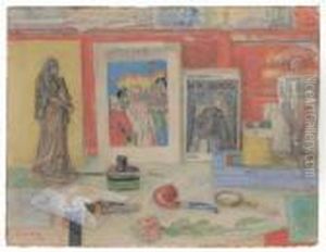 Nature Morte Avec La Couverture Du Livre Mr. De Phocas by James Ensor