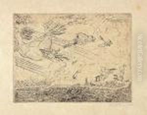 Sorciers Dans La Bourrasque (1888) by James Ensor