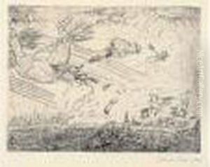 Sorciers Dans La Bourrasque (1888) by James Ensor