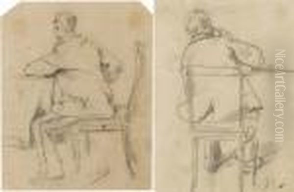 A) Figura Seduta di Spalle - view 1