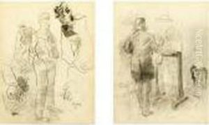 Recto: Fishermen; Verso: The Artist Willy Finch In His Studio