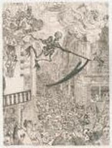 Death Chasing The Flock Of Mortals (t. 104) by James Ensor