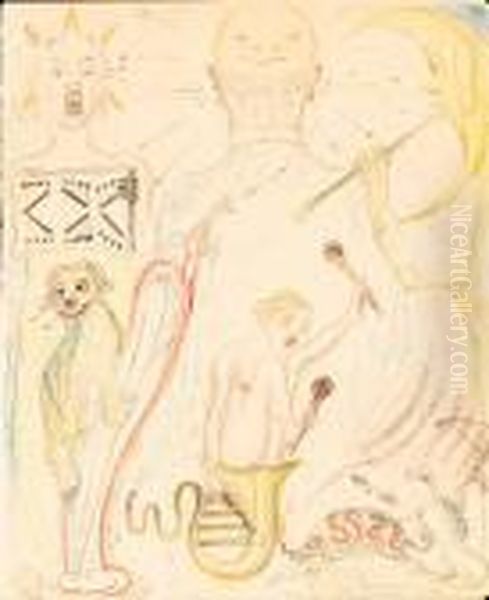 Figures With Musical Symbols - view 1