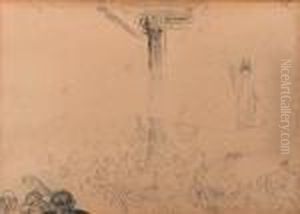 Jsus Chassant Les Marchands Du Temple - Christ Driving The Moneychangers From The Temple by James Ensor