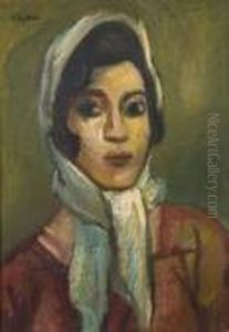 Portrait De Femme Au Foulard
