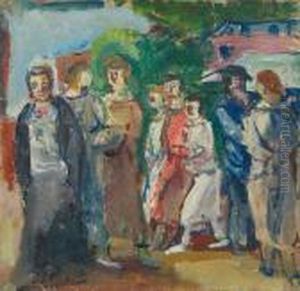 Assemblee De Personnages by Henri Epstein