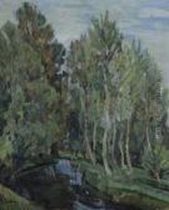 Paysage A La Riviere by Henri Epstein