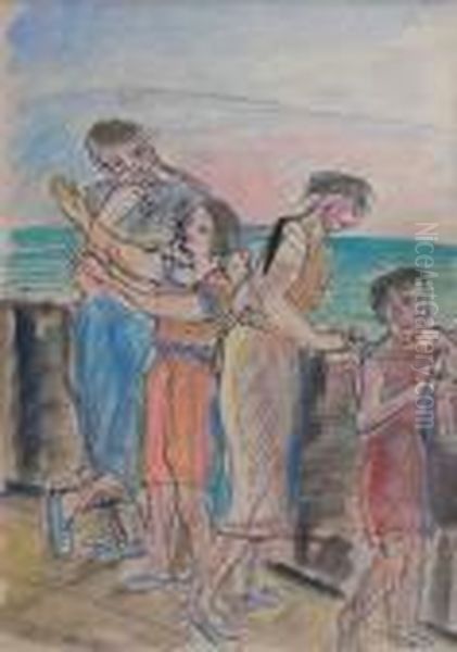 Personnages Au Bord De La Mer - view 1