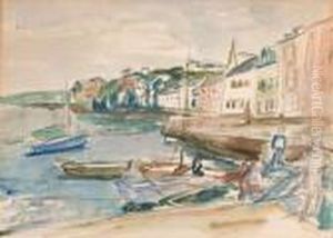 Bateaux A Quai. by Henri Epstein
