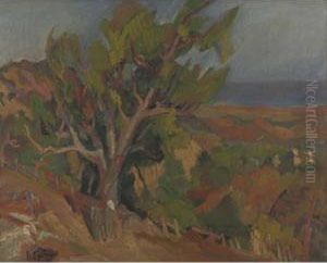 Mediterranean Landscape With Figures by Henri Epstein