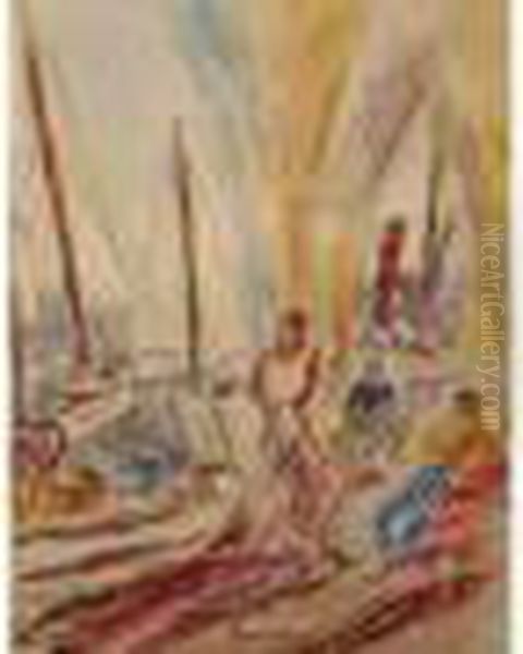 Pecheurs Au Port - view 1