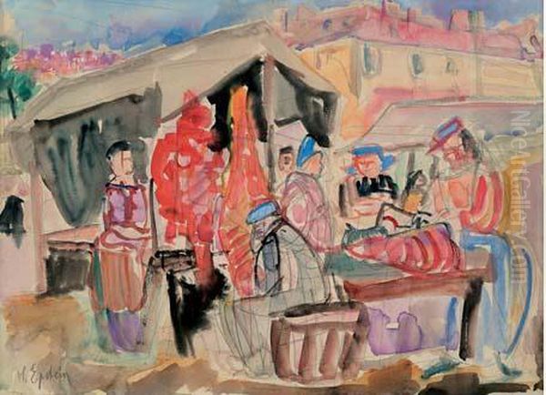 Etudie A
 Munich, Puis Arrive A Paris En 1911. A Montparnasse, Il Suit Les
 Cours D'une Academie Libre Et Reside A La Ruche Ou Il Se Lie A
 Kremegne, Modigliani Et Soutine. Deporte En Allemagne, Epstein
 Disparait En - view 1