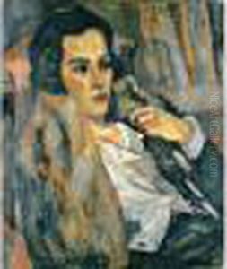Femme A La Fourrure by Henri Epstein