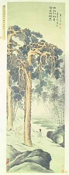 A Lofty Gentleman under a Pine Tree in a Bamboo Grove - view 1