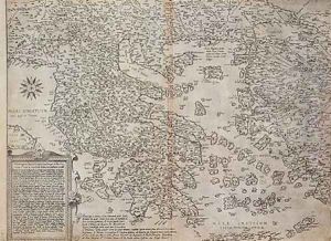 Map of the whole of Greece by Ligorio, Piero