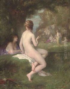 Diana bathing with the nymphs by Armand Laroche
