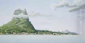 View of the Island of Bora Bora by Lejeune and Chazal, Antoine