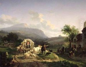 A Rural Landscape by Auguste-Xavier Leprince
