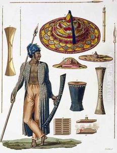 Warrior from Island of Guebe with items of Native Apparel by Landini