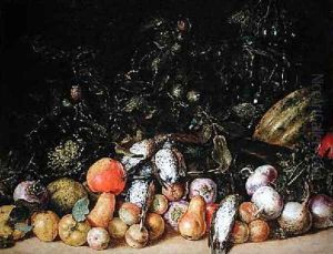 Still Life with Fruit and Vegetables by Gottfried Libalt