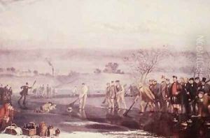 Curling at Rowyards Loch by John Levack