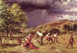 A Thunder Shower 1859 by James Thomas Linnell