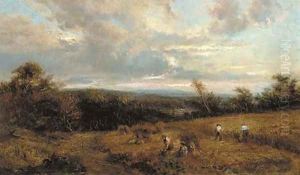 Harvest time by James Thomas Linnell