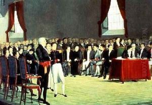 Signing of the Act of Independence on 5th July 1811 by Juan Lovera